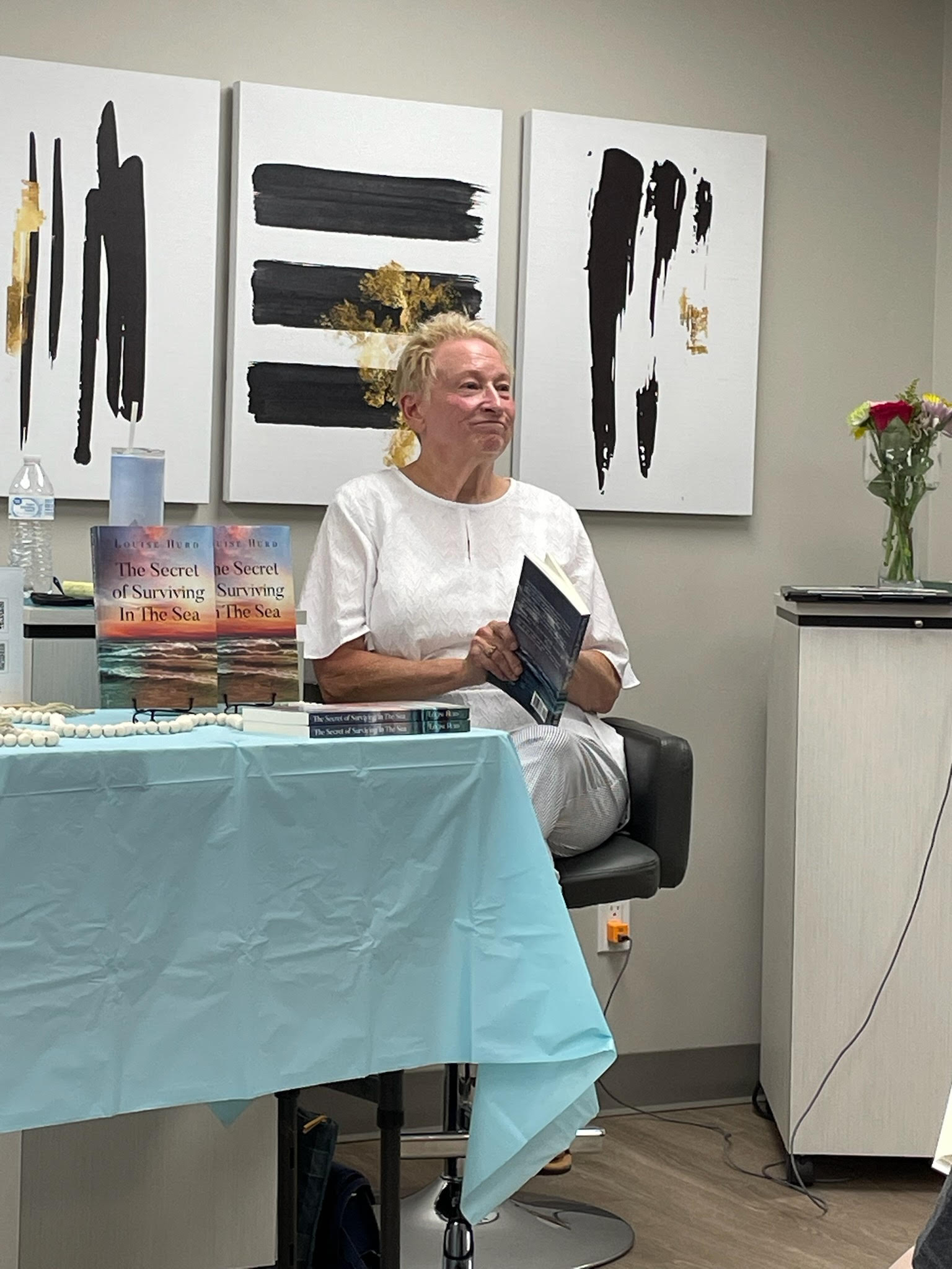 photo from first book signing/reading